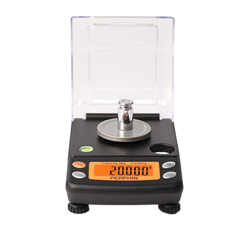 Digital Milligram Scale 50g x 0.001g Dual Power Large USB Large Display Black
