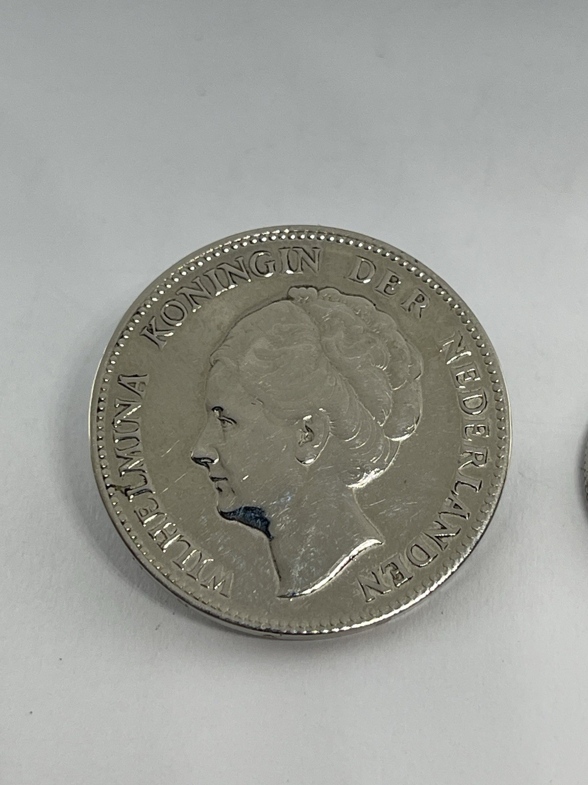 Vintage Queen Wilhelmina of The Netherlands 1940 Coin Hallmarked Sterling Brooch
