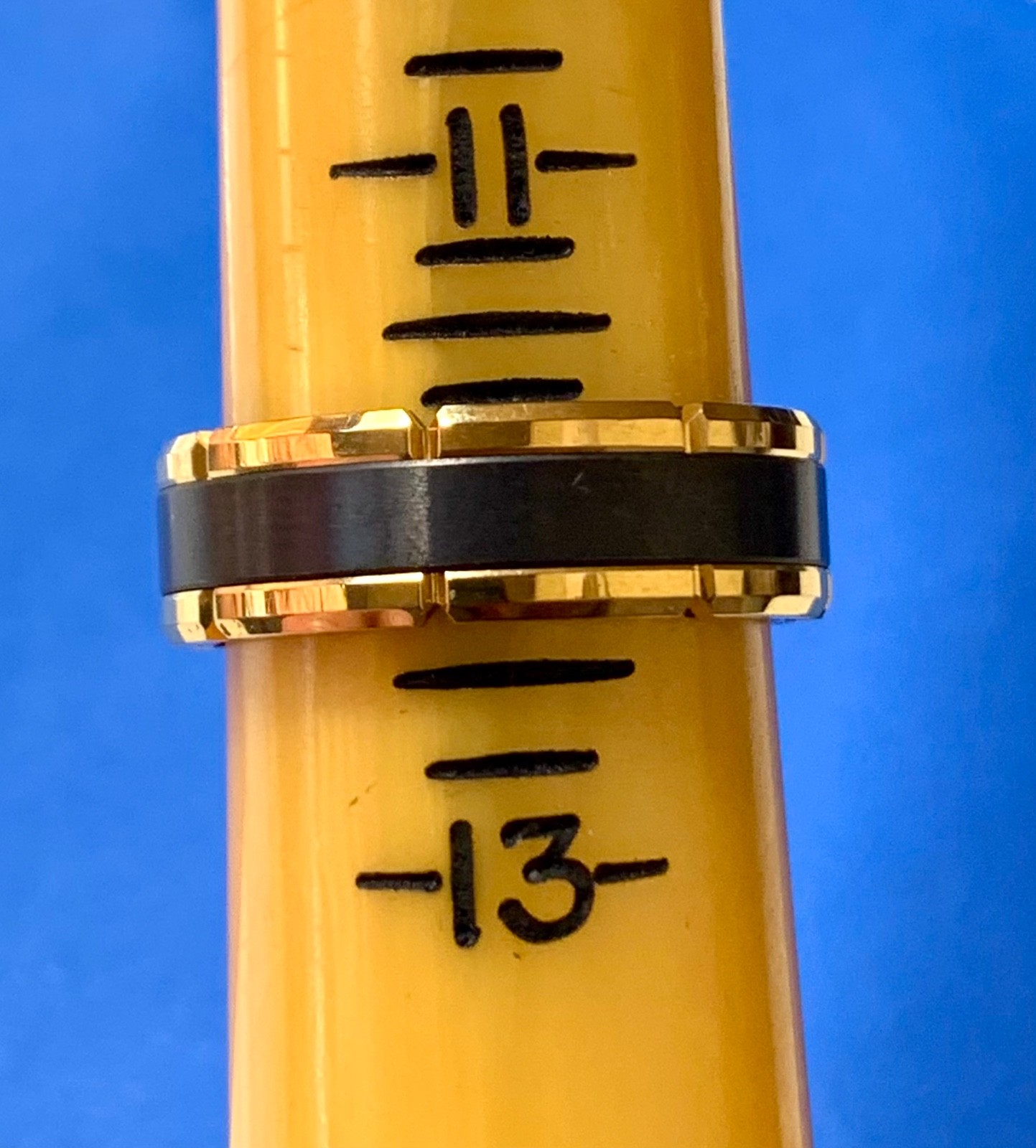 TRITON Tungsten Carbide Men’s Two Tone Gold & Black Ring