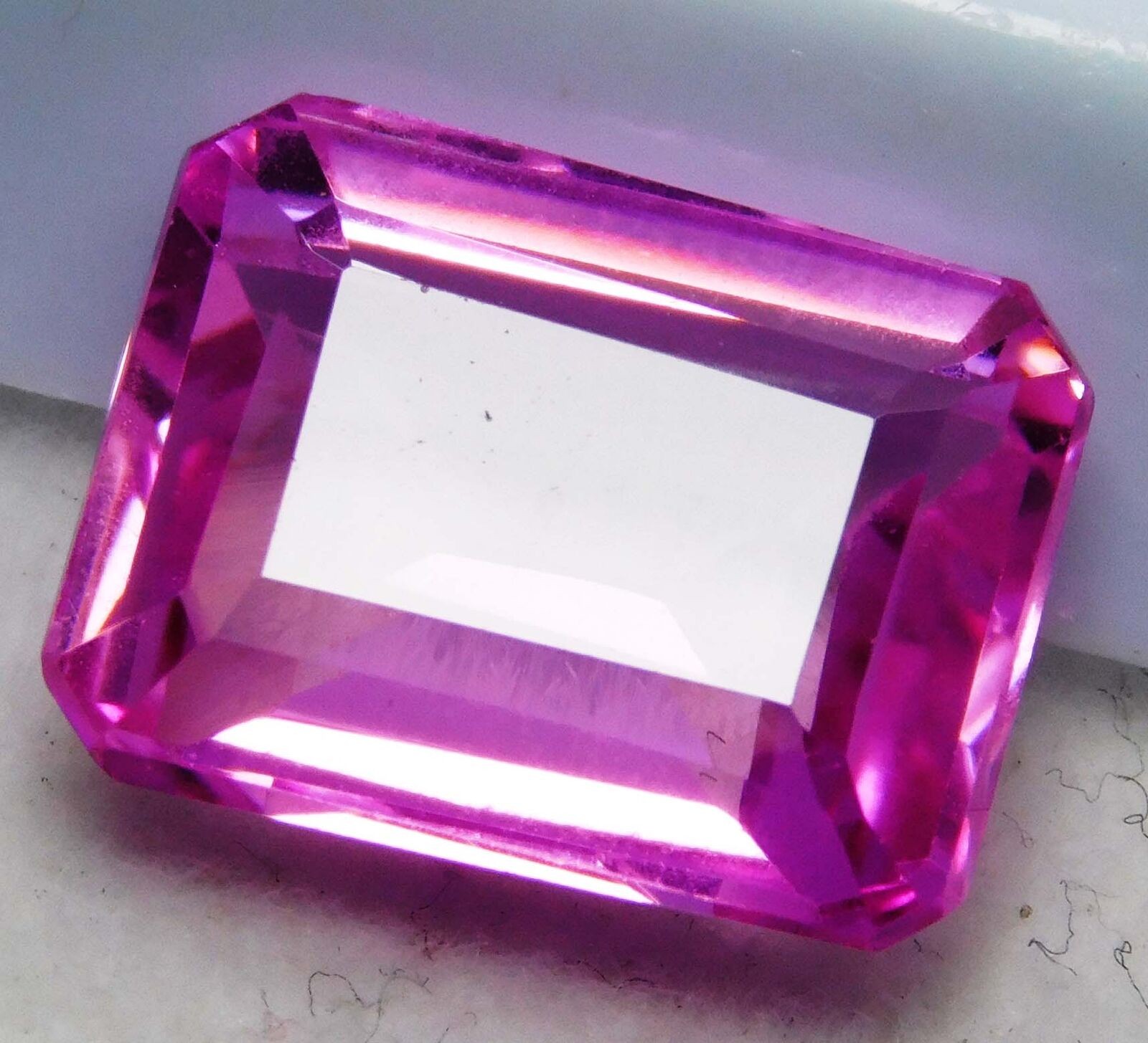 8.50 Ct Natural Flawless CEYLON SAPPHIRE Pink CERTIFIED Emerald Loose Gemstone