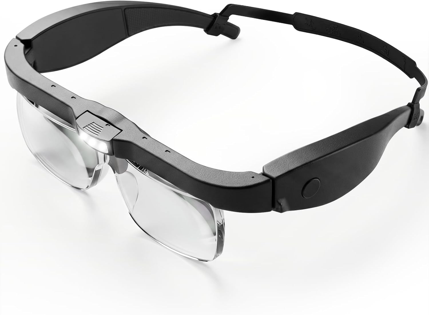 Lupa De Cabeza Con LED Luz Gafas Para Trabajo Cercano KIT De 5 Lentes De Aumento