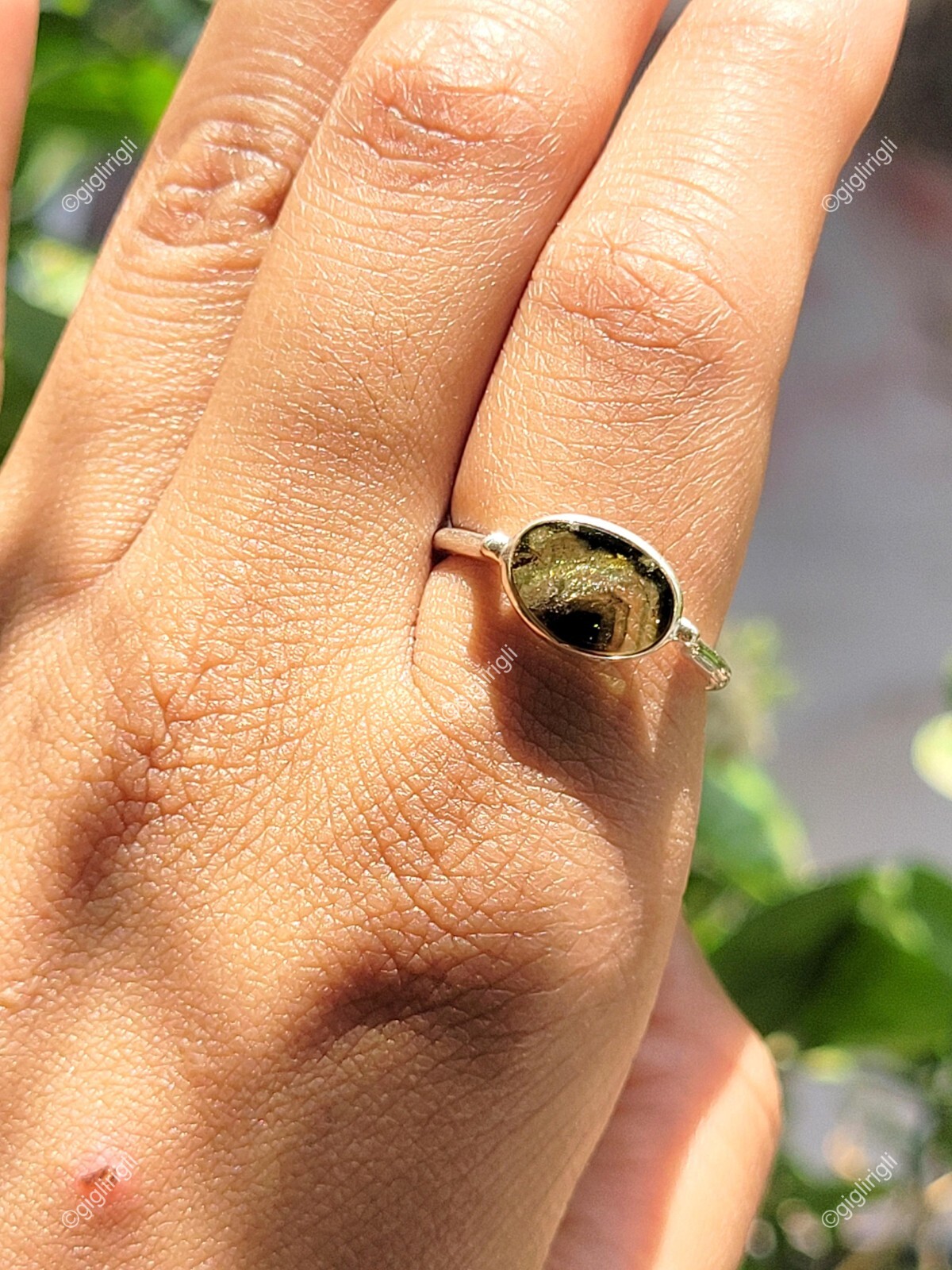 Elegant Green Tourmaline Size 8 Ring in 925 Sterling Silver – Handmade Rings