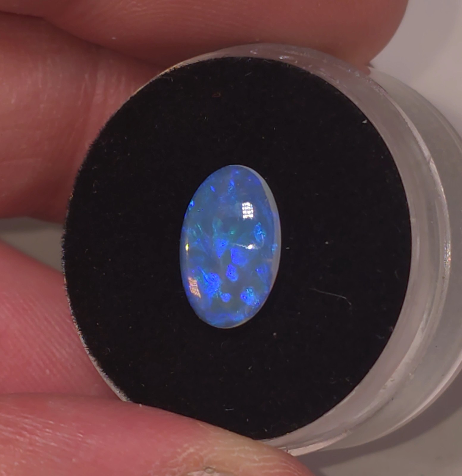Australian Crystal Opal Oval Cabochon Natural Opal Coober Pedy 11.5 mm x 7.5 mm