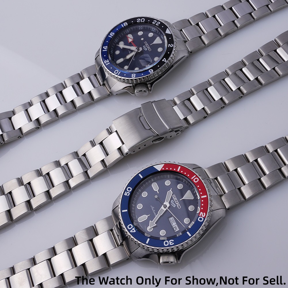 For Seiko 5 Sport SRPD51 53 55 57 59 SRPD63 65 22mm 316L Steel Oyster Watch Band
