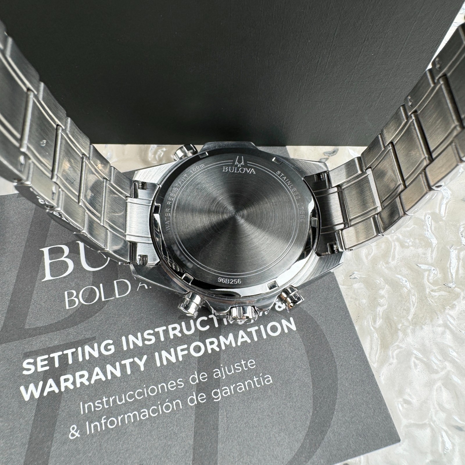 Bulova Marin Star Quartz stainless steel Blue Dial Men’s watch 96B256 43mm