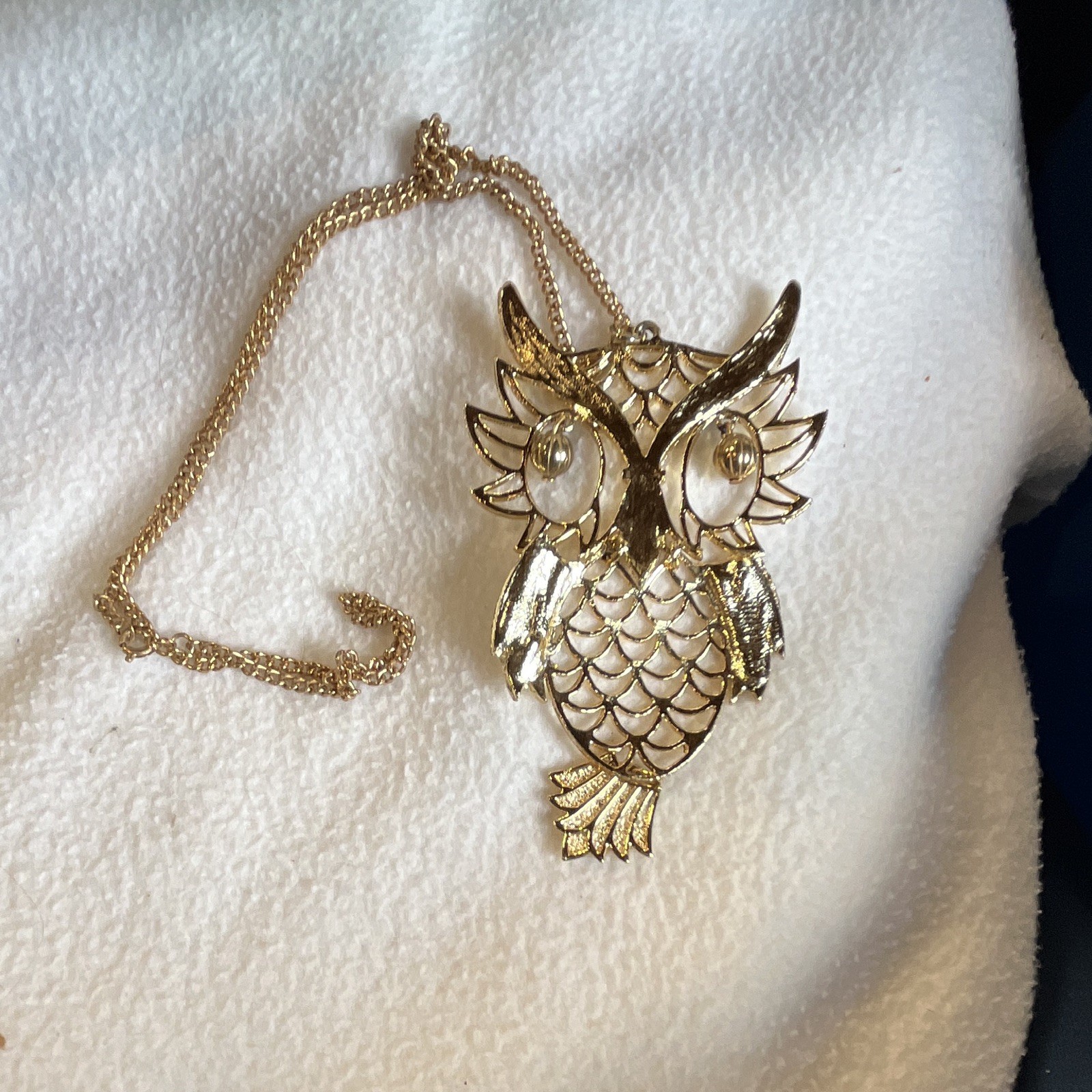 Vintage Owl Pendant Necklace