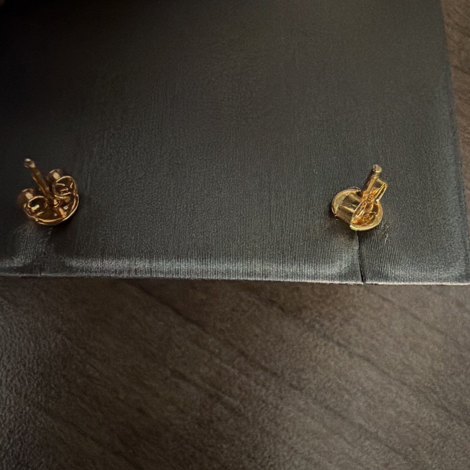 14k Yellow Gold filled Heart Key Dangle/Drop Earrings, Butterfly Back Closure