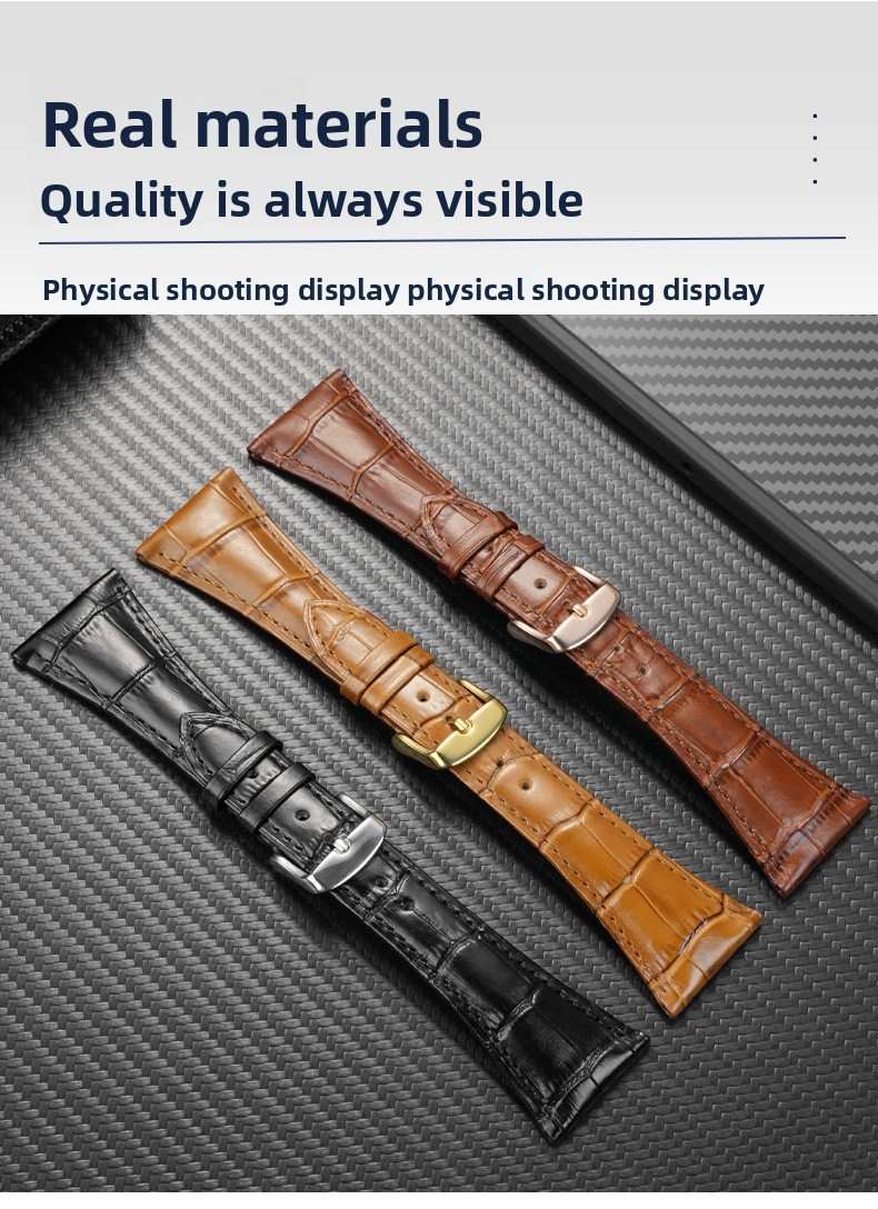 For Bulgari ASSIOMA AA48C13GLDCH high end Genuine Leather Watch Straps 26mm 28mm