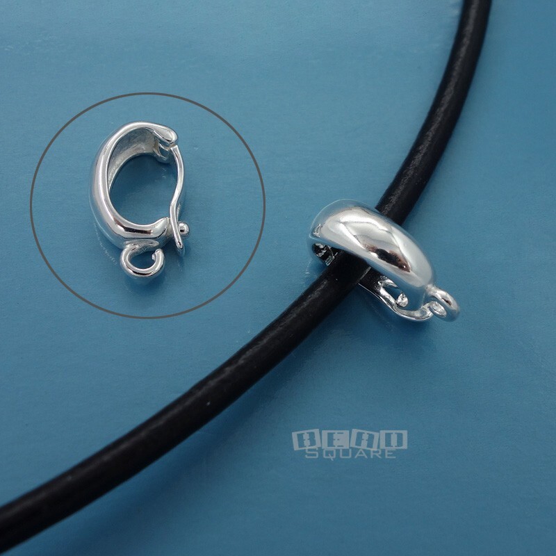 Sterling Silver Hinged Pendant Bail Enhancer Connector w/Open Loop #33319