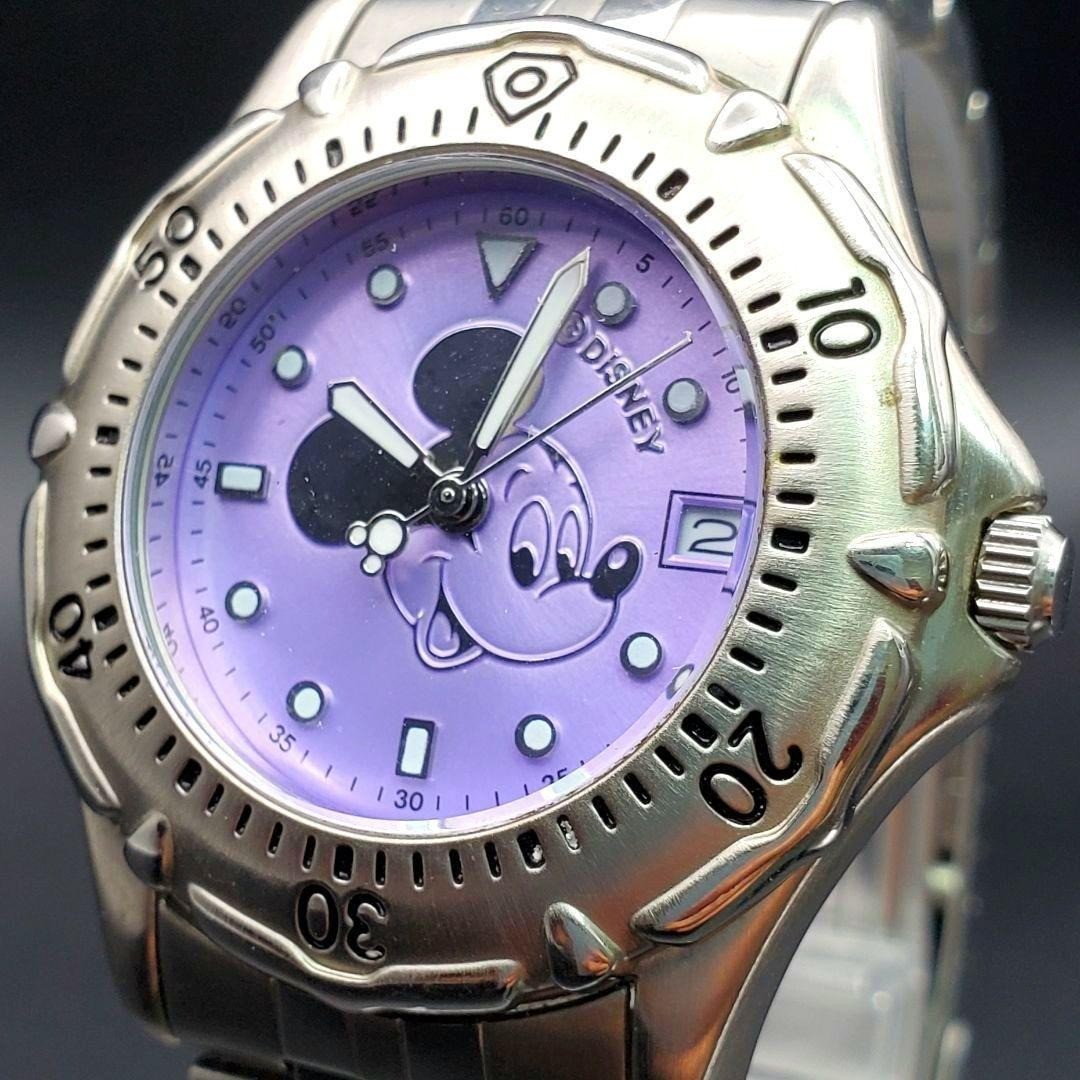 Disney Mickey Unlimited Purple Dial Diver Style Watch Y2K Vintage New Battery