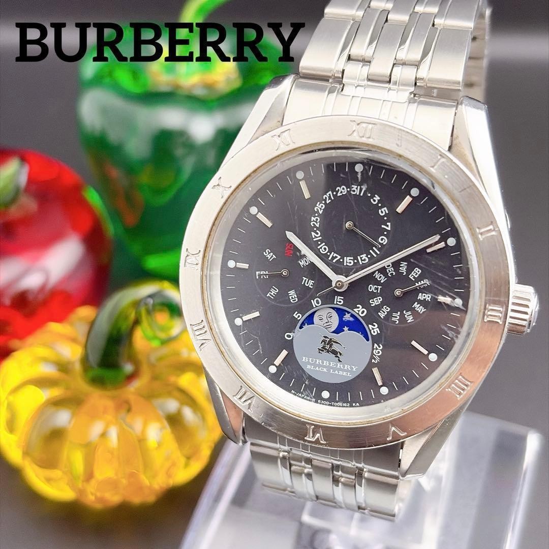 Burberry 6300-t003621 Quartz Day Date Moonphase Mens Watch 43.5mm Gray Silver