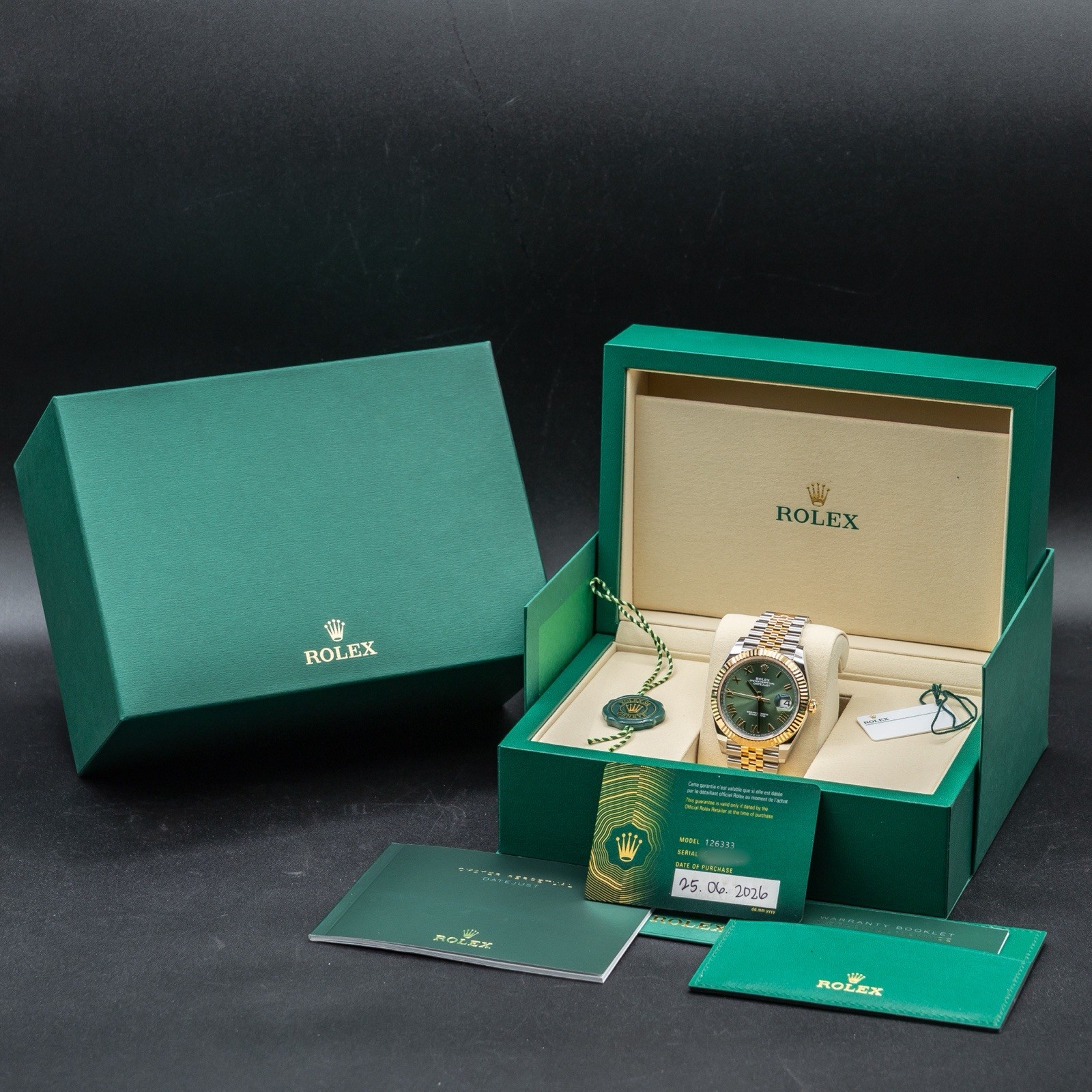 Rolex Datejust 41 126333 – Olive Green Dial | Brand New 2026 Complete Set
