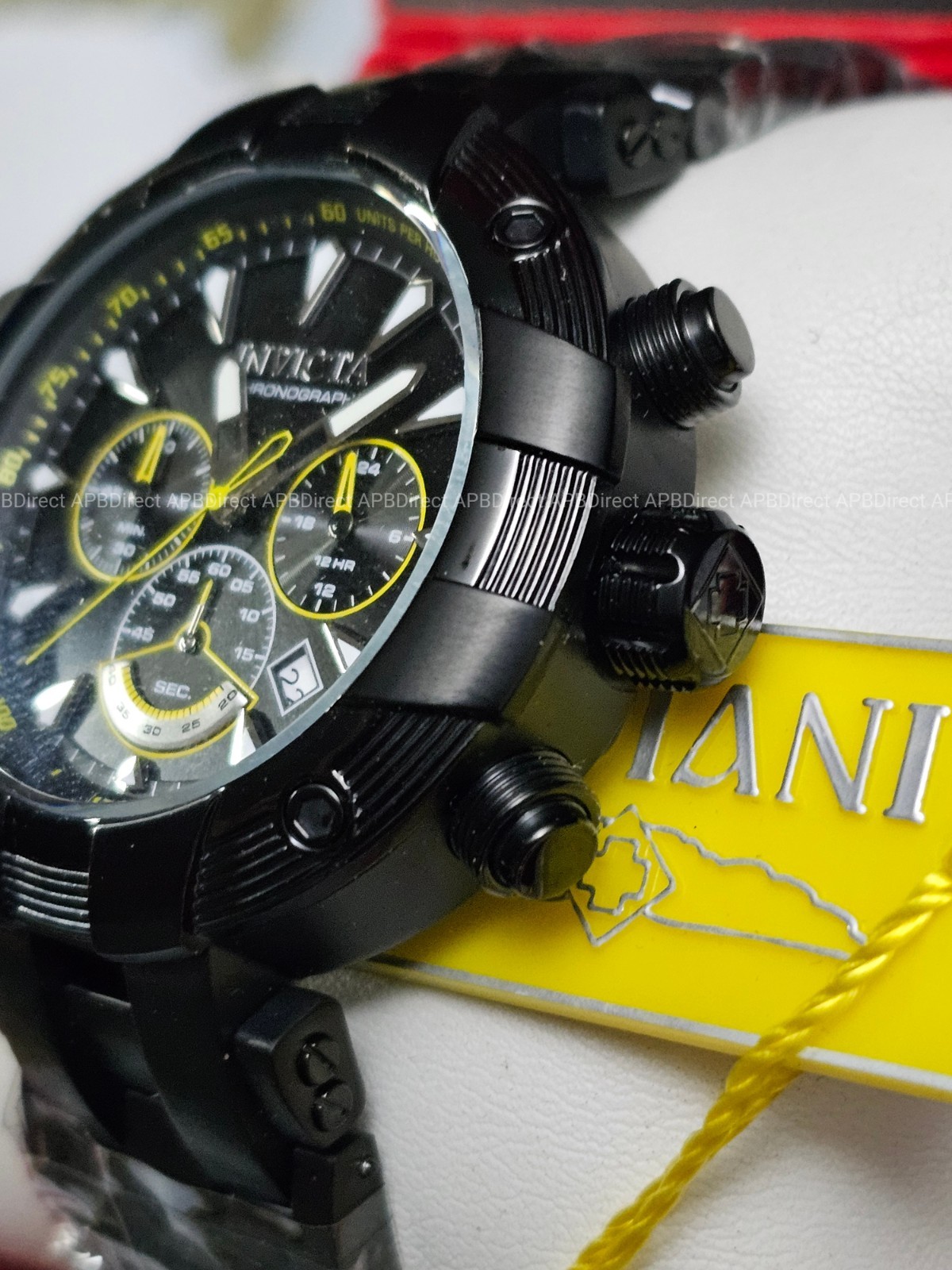 Invicta – SUBAQUA – Chronograph Black Yellow LUME Flame-Fusion Mens watch