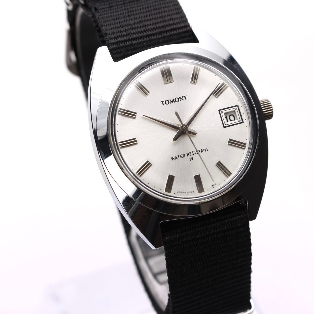 Seiko Tomony Hand Winding Watch 5000-7010 Silver Dial Japan Rare