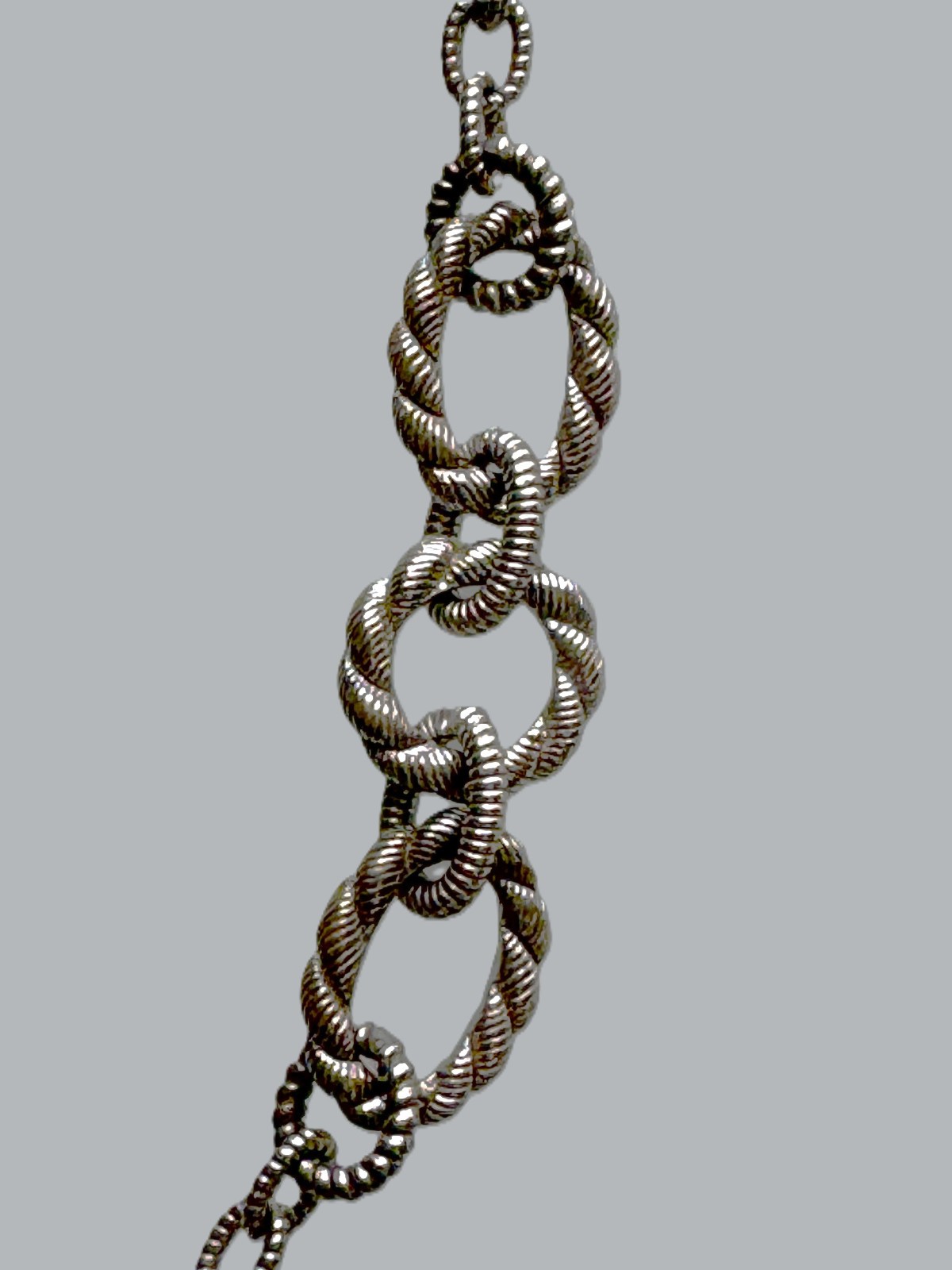 Judith Ripka 925 Sterling Silver MOP Heart Pendant & Station Chain Necklace