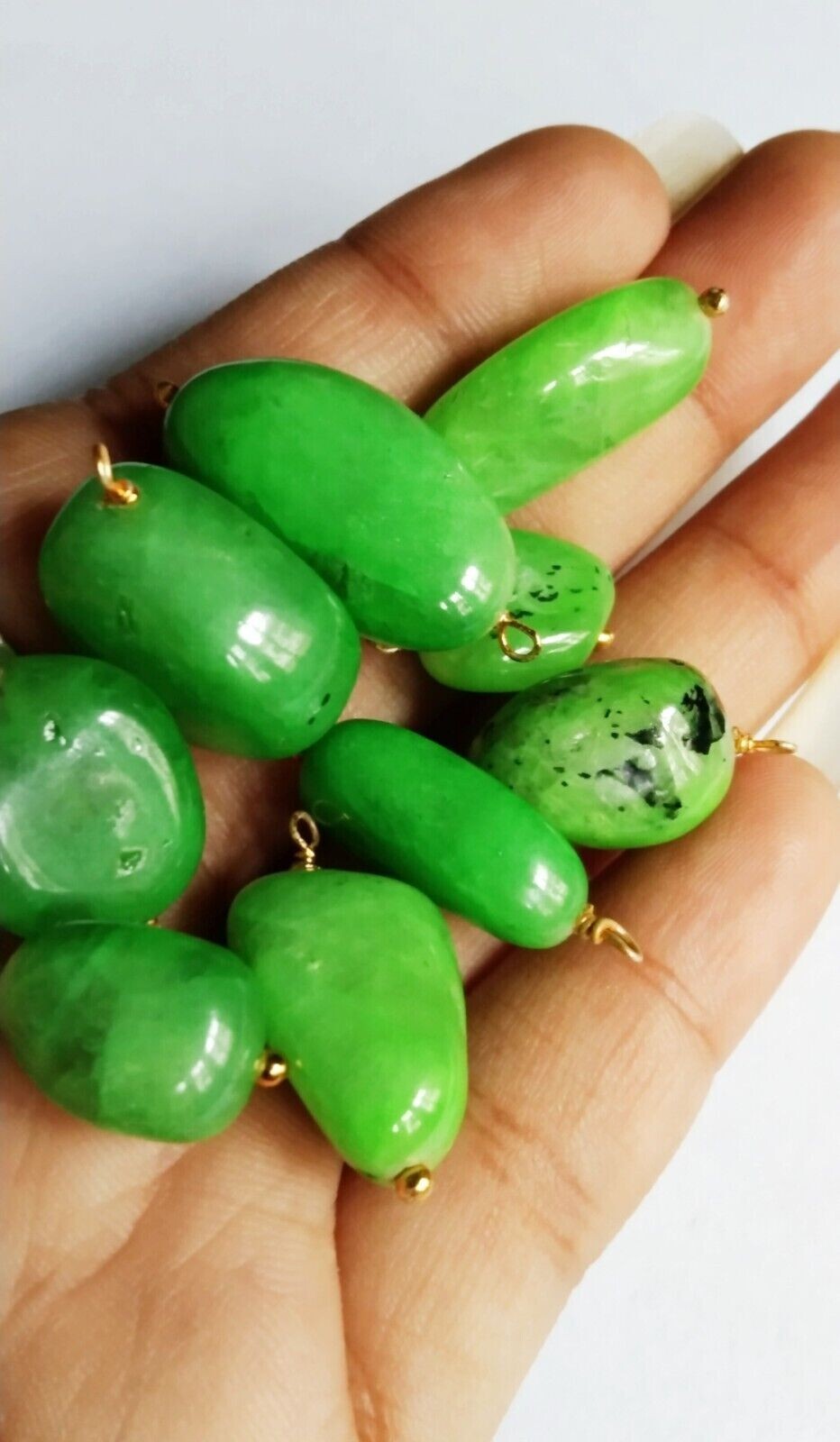 Chrysoprase Tumble 9×13-10×22 mm Unshape Smooth Natural Gemstone Beads 20 pc