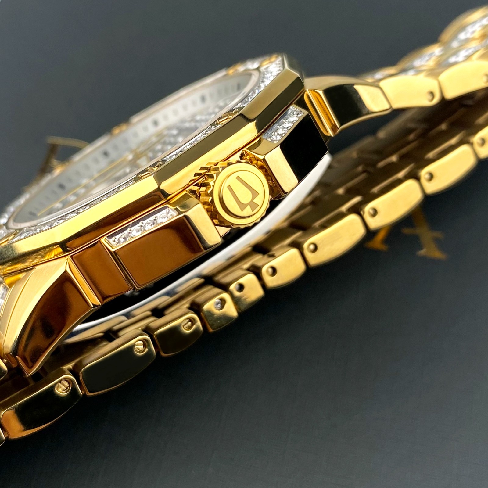 Bulova Octava 98C126 Quartz 41.5mm Crystal Dial Gold-Tone Men’s Watch