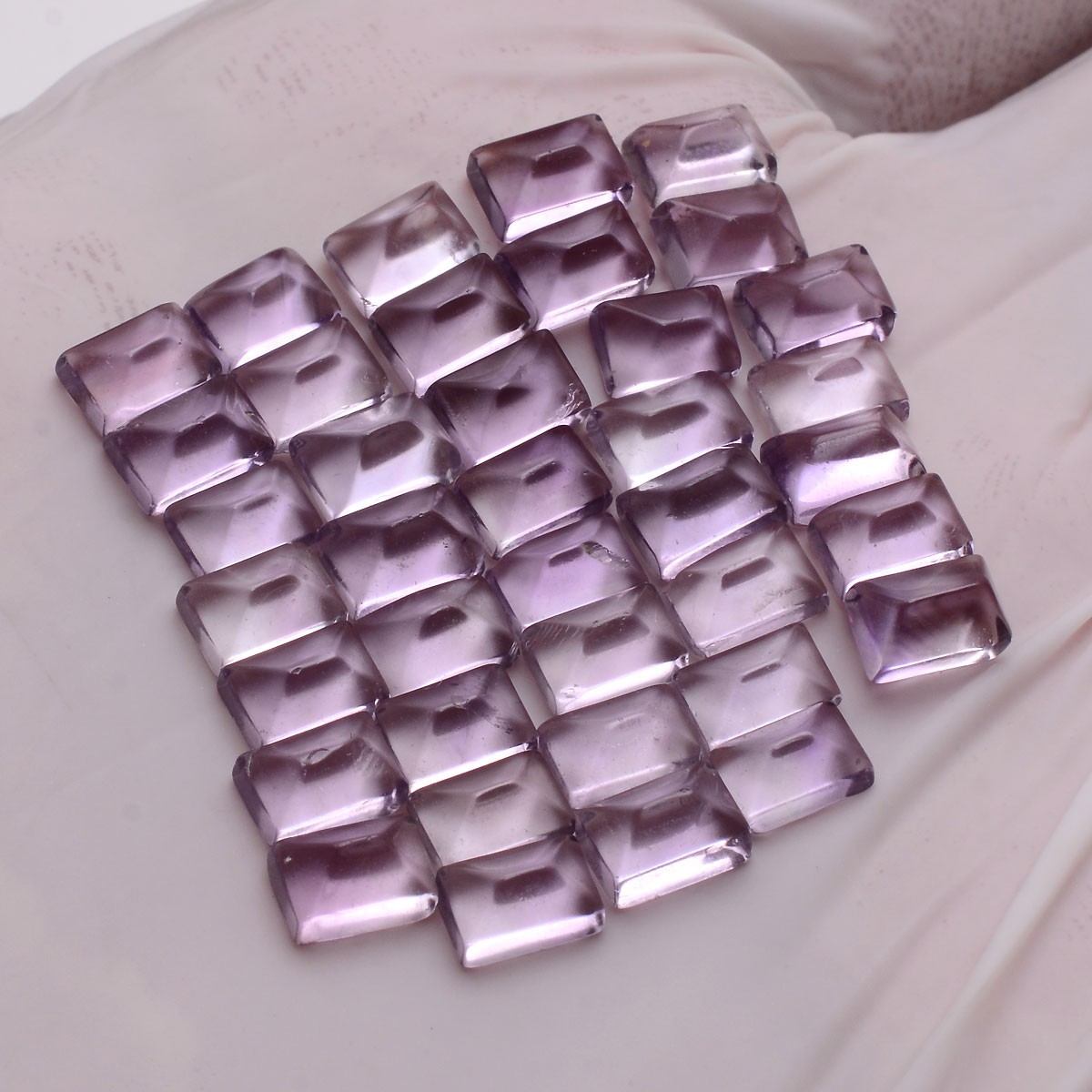 38 Pcs Natural Amethyst Sugar Loaf Smooth Cabochon 6mmx4mm Untreated Gemstones