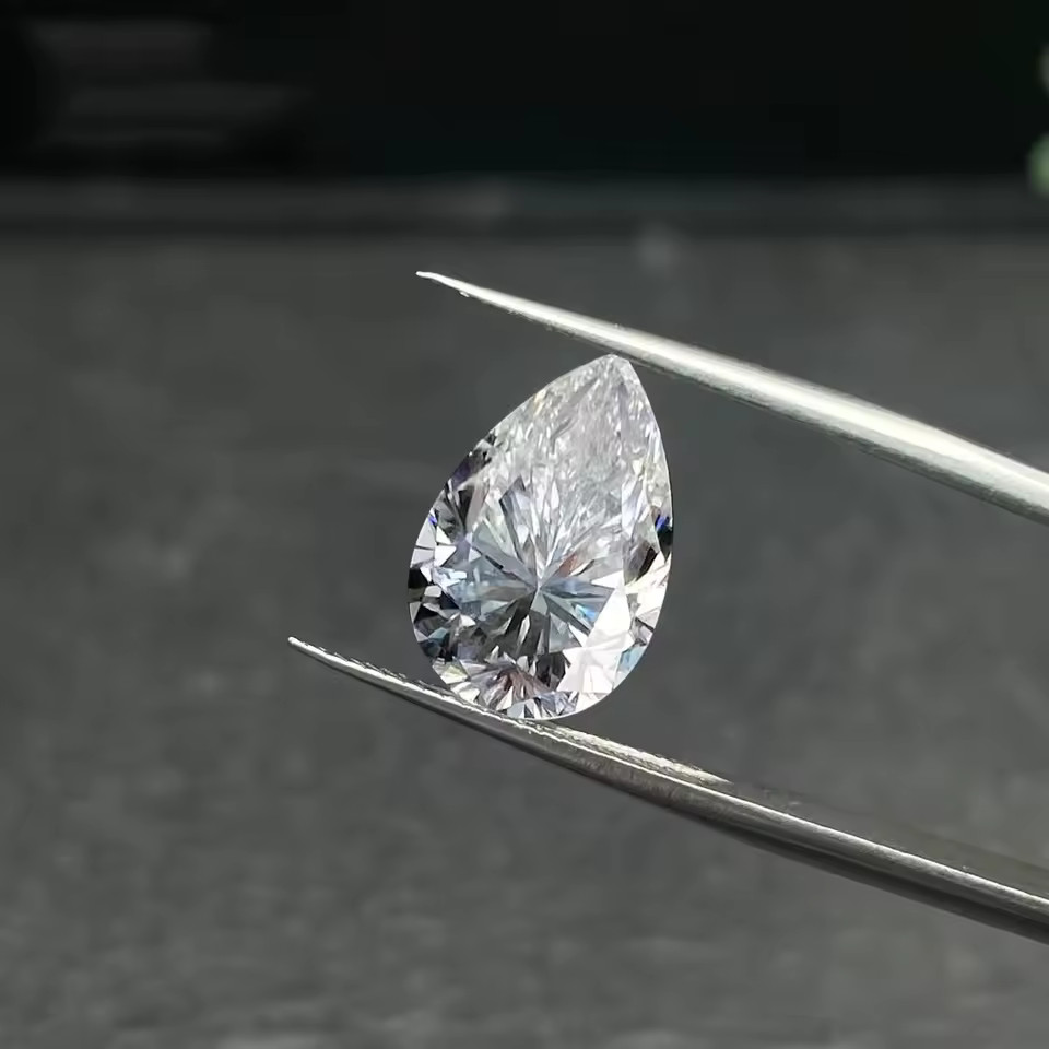 Moissanite Pear Cut Loose Stone D Color VVS1 GRA Certified 3mm-14mm 0.1CT-10CT