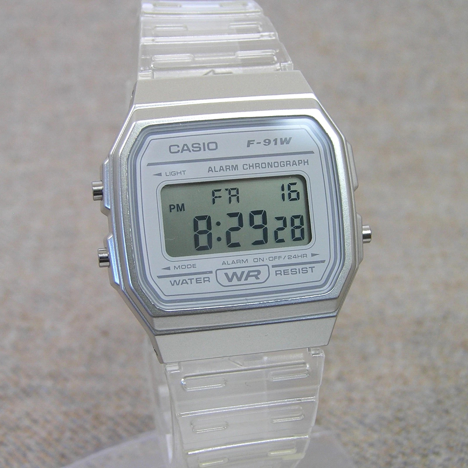 UK STOCK CASIO F-91WS-7JH Japan Exclusive Digital Watch Clear Imported Model