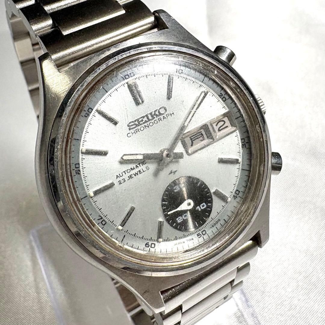 [B1P] Seiko 7018 8000 Automatic Flyback Chronograph 23J Jan 1973 [x7r]