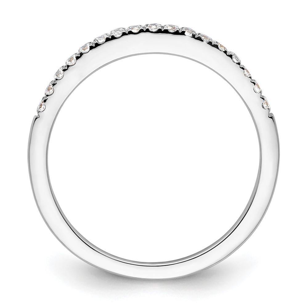 14k White Gold 1/6 carat Lab Grown Diamond Complete Wedding Band Ring Size 6