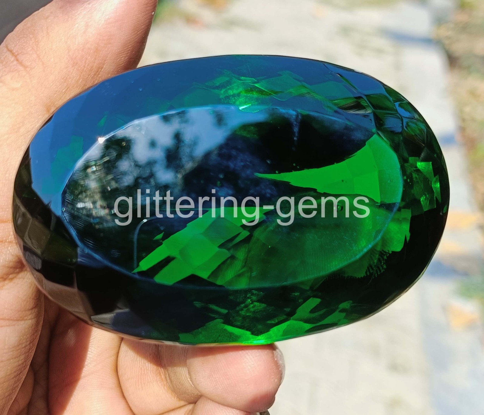 Best Natural Green Emerald Certified 1000 Ct Oval Shape IGL- Loose Gemstone 6YHD