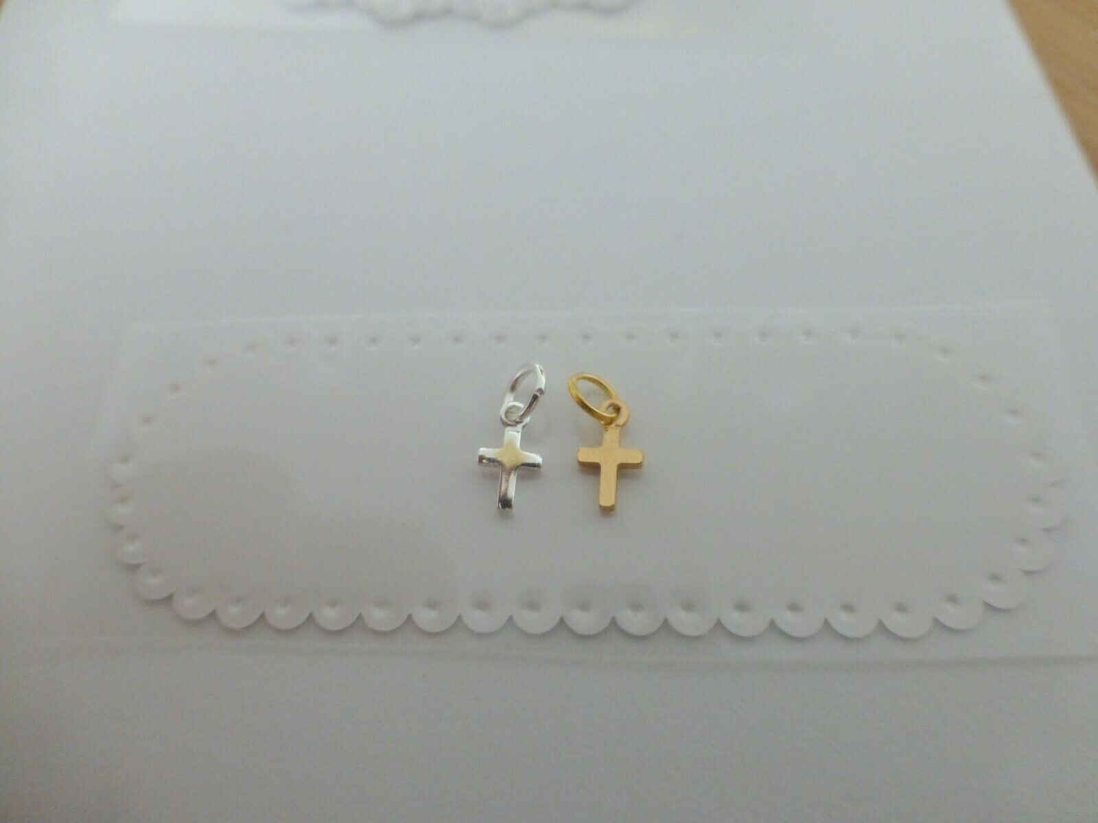 Small Tiny Cross Pendant Charm Minimalist Please Choose Color.