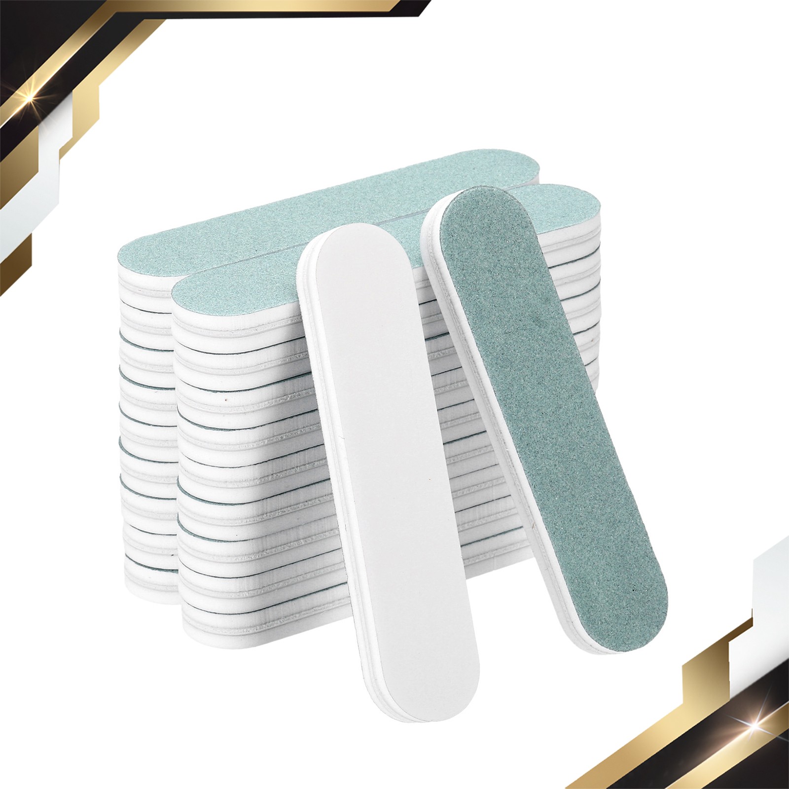50Pcs 3.5″x0.8″ Silver Polishing Stick Double-Sided Scratch Cleaning Buffing Bar
