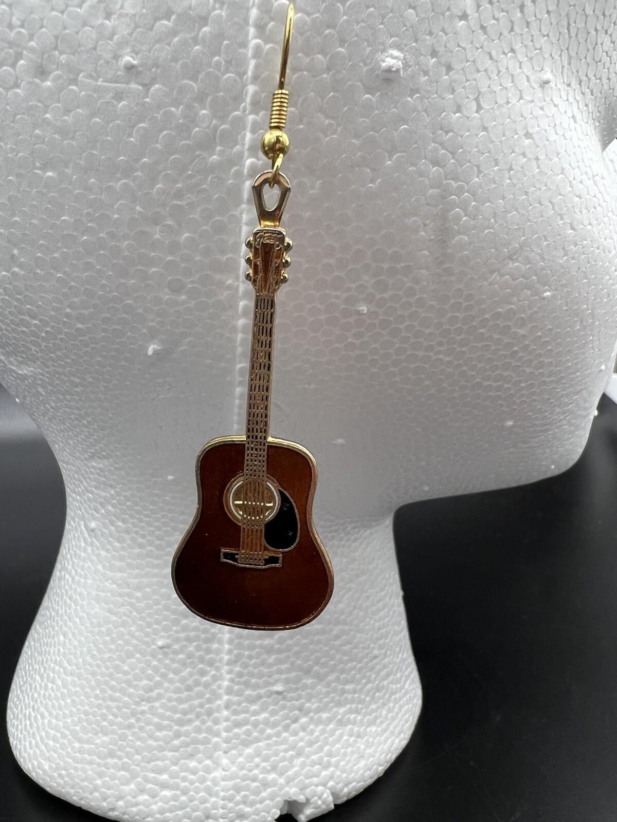 Future Primitive Cloisonne Martin Acoustic Guitar Earrings Rare!