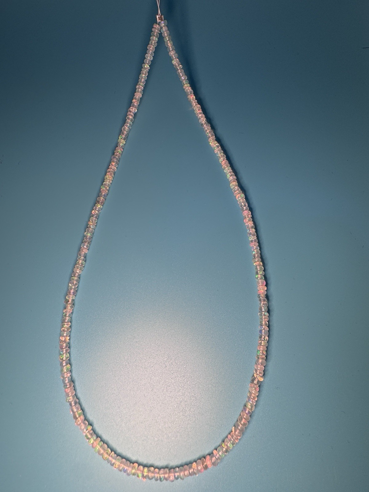 3.5 mm Ethiopia opal roundel Heishi 15in