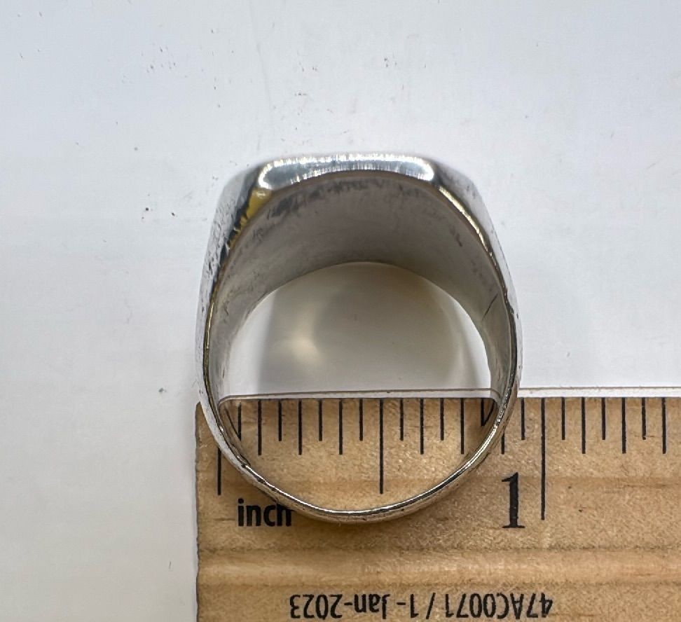 WWII Ring AirForce Philippines 1945 Hand Engraved Silver WW2 Vintage Military