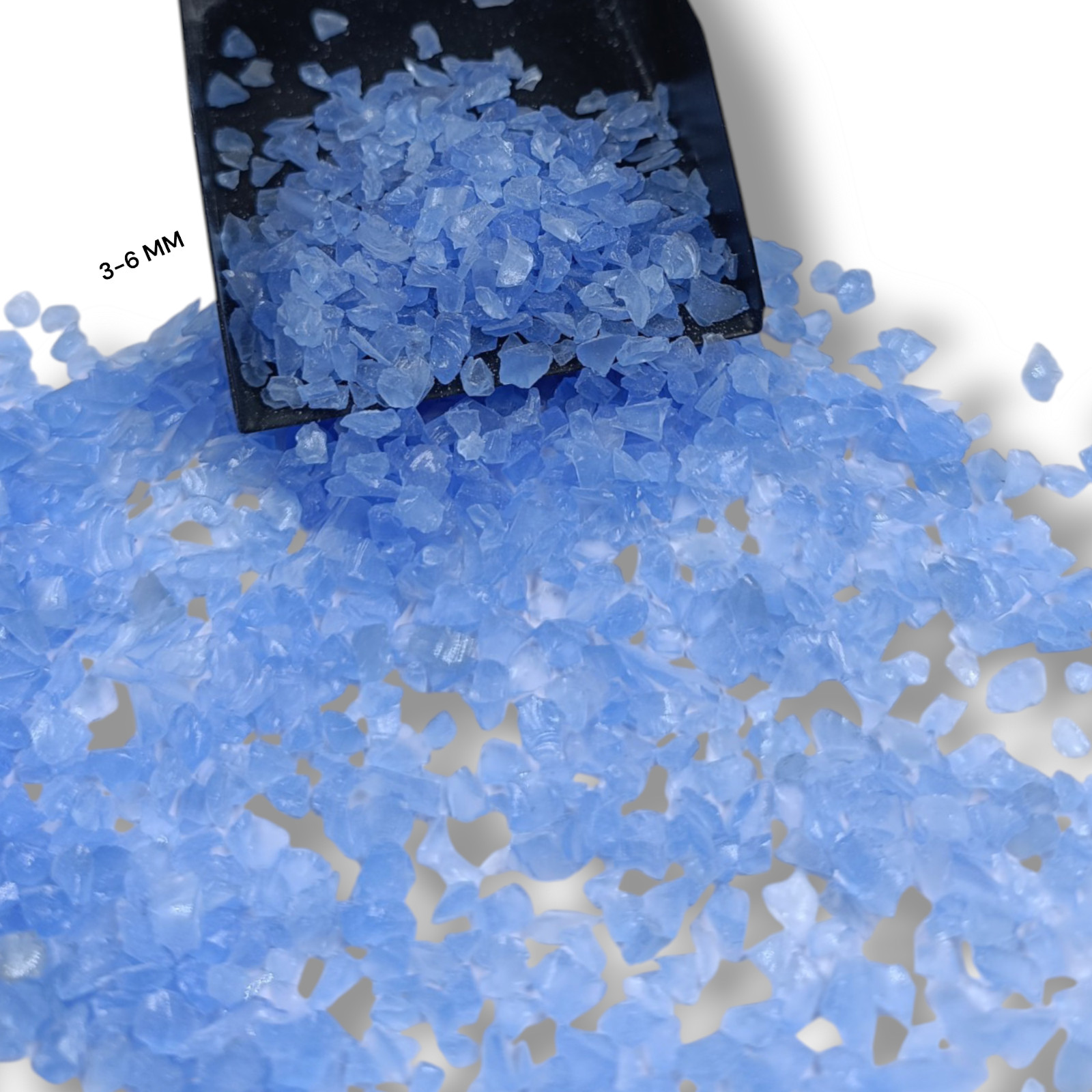 Crushed Opaque Blue Hydro Quartz Crushed Gemstone Coarse All Size For Inlays