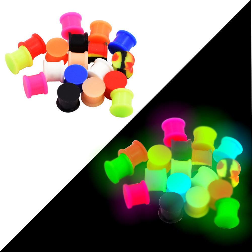 2PCS Solid Silicone Ear Plugs Double Flared Saddle Ear Gauges-Soft Ear plugs