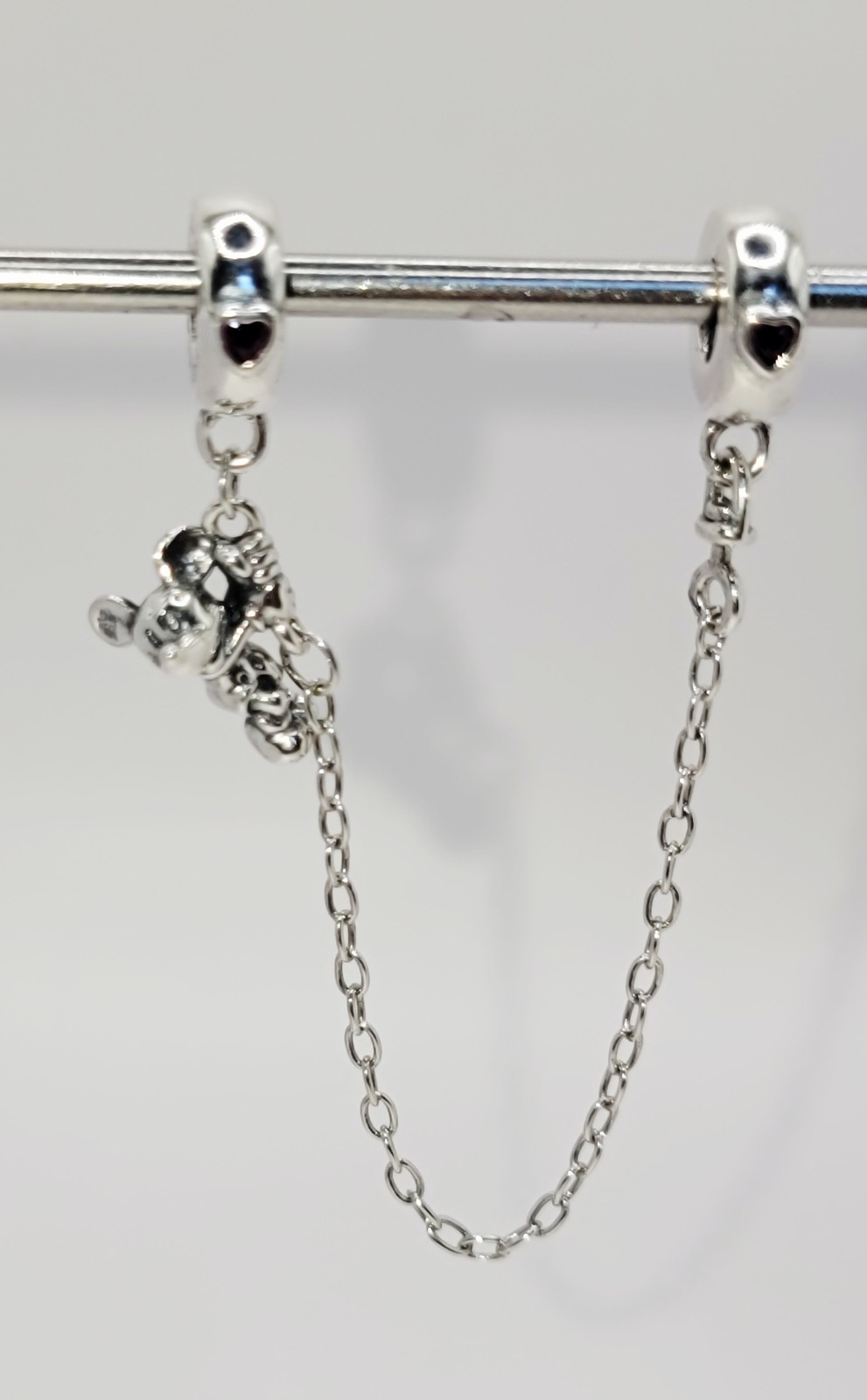 Authentic Pandora Charm, Disney Climbing Mickey Safety Chain, #797173CZR