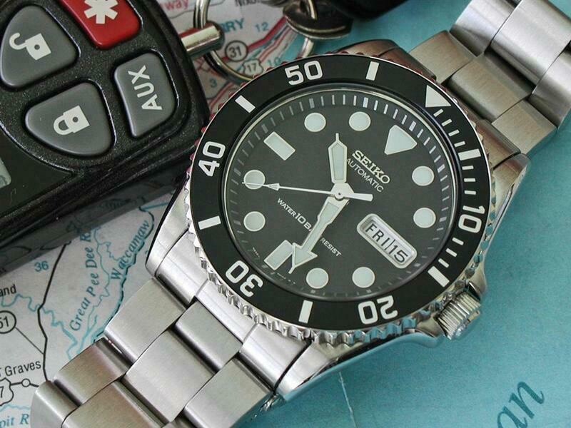NEW 22MM STAINLESS OYSTER SOLID BRACELET DIVERS 10BAR SKX031-033 (7S26-0040)
