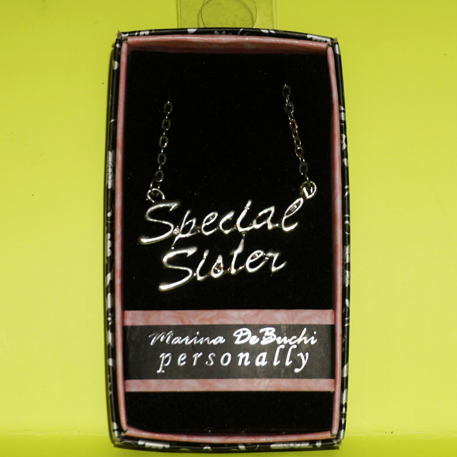Name Necklace Marina DeBuchi Silver Plated Personalized Choose Name NWT JB