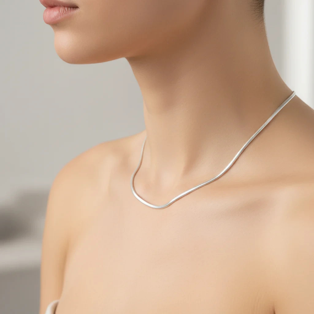 Lab-Tested Italian Snake Chain Rhodium Plated 925 Sterling Silver 0.7-1.3mm