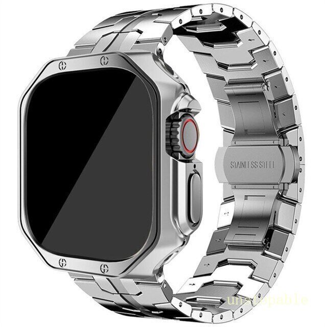 Stainless Steel Strap Band+TPU Cover Case For Apple Watch Ultra 2 49 9 8 7 6 5 4