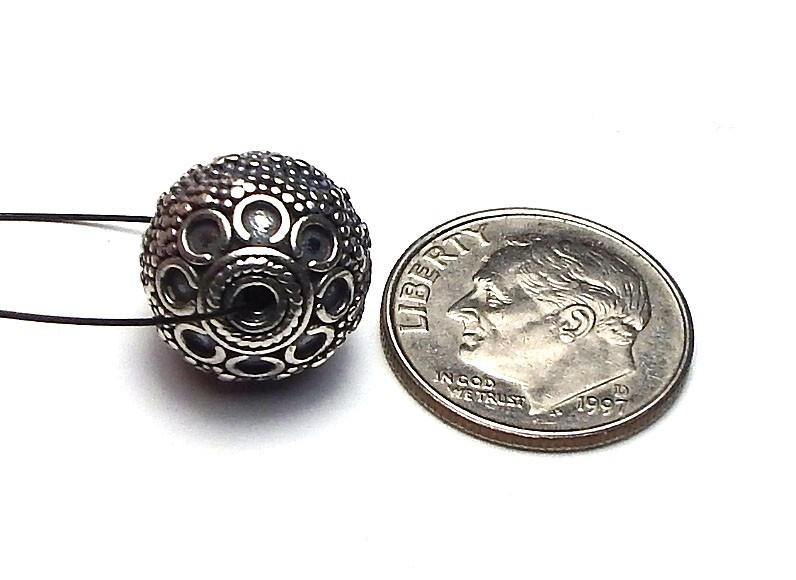 Bali STERLING SILVER Focal Bead Handmade BIG Indonesia – CHOOSE STYLE