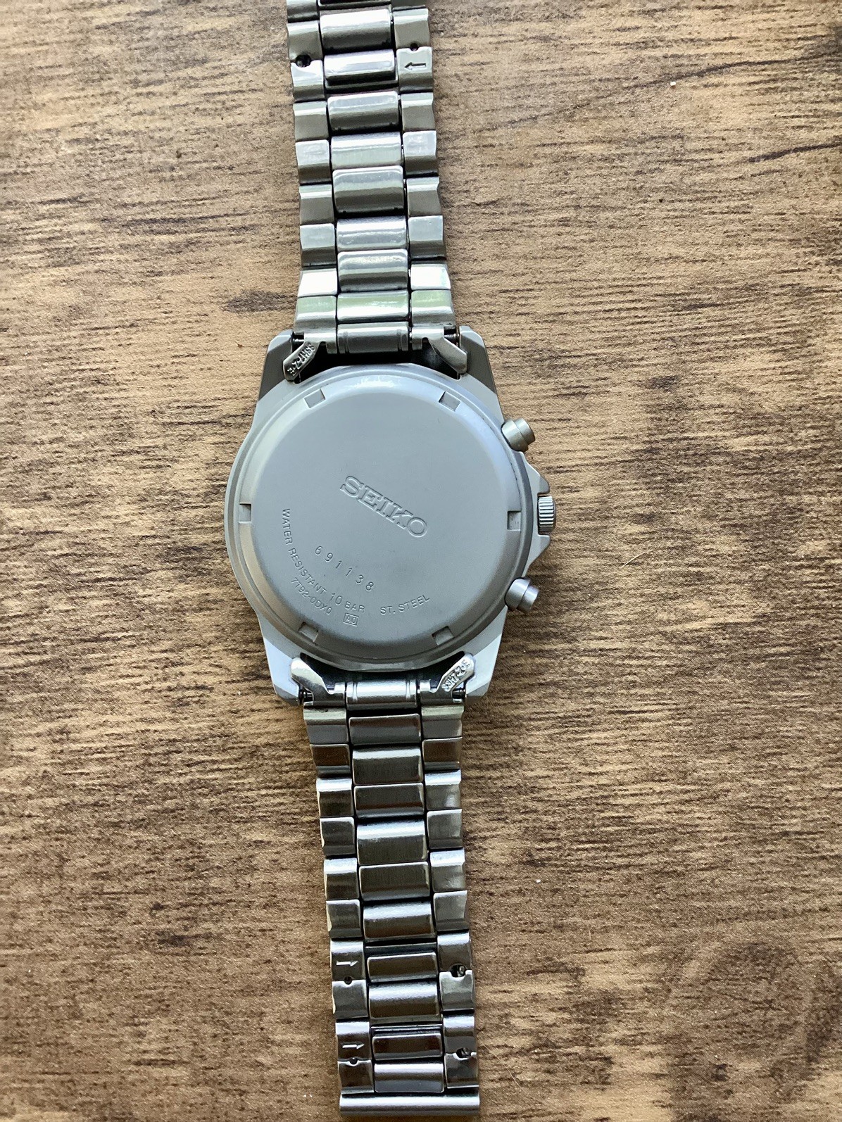 Seiko Chronograph SND379P1 SND379P Blue Dial Stailess Steel Quartz Men Watch
