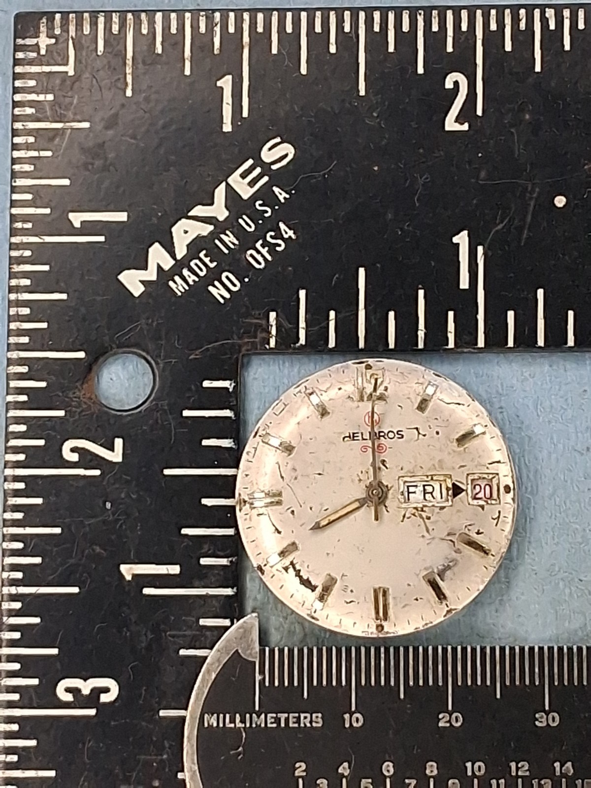 Mens Helbros 7J Movement Manuel Wind Up Vintage Watch Parts
