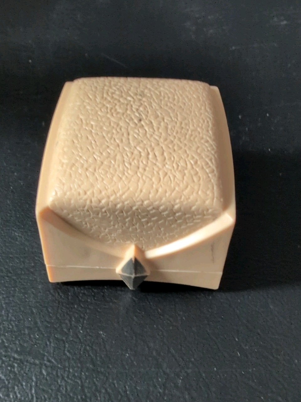 RARE Vintage Ring Display Presentation Box Celluloid with Blue Velvet by Rocket