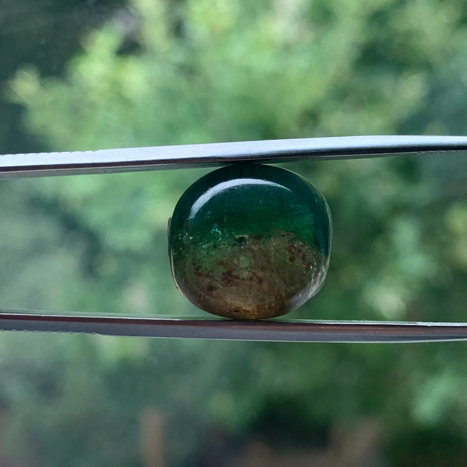 Andy’s Gem Garage Sale – Bi Color Tourmaline Cats eye Rutilated Cab 20.50cts