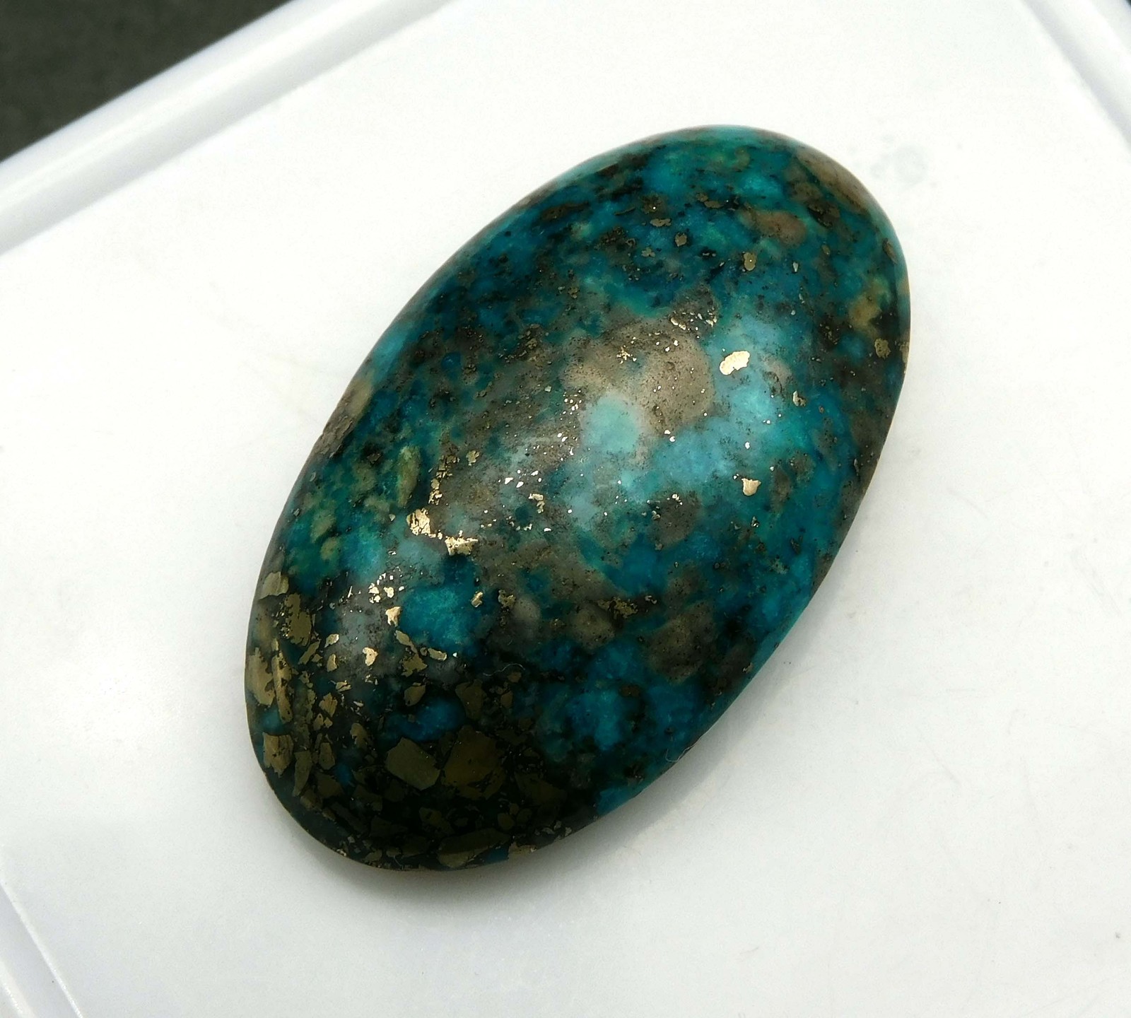 48.95 Ct Genuine Arizona Blue Turquoise Oval Cut Loose Gemstone