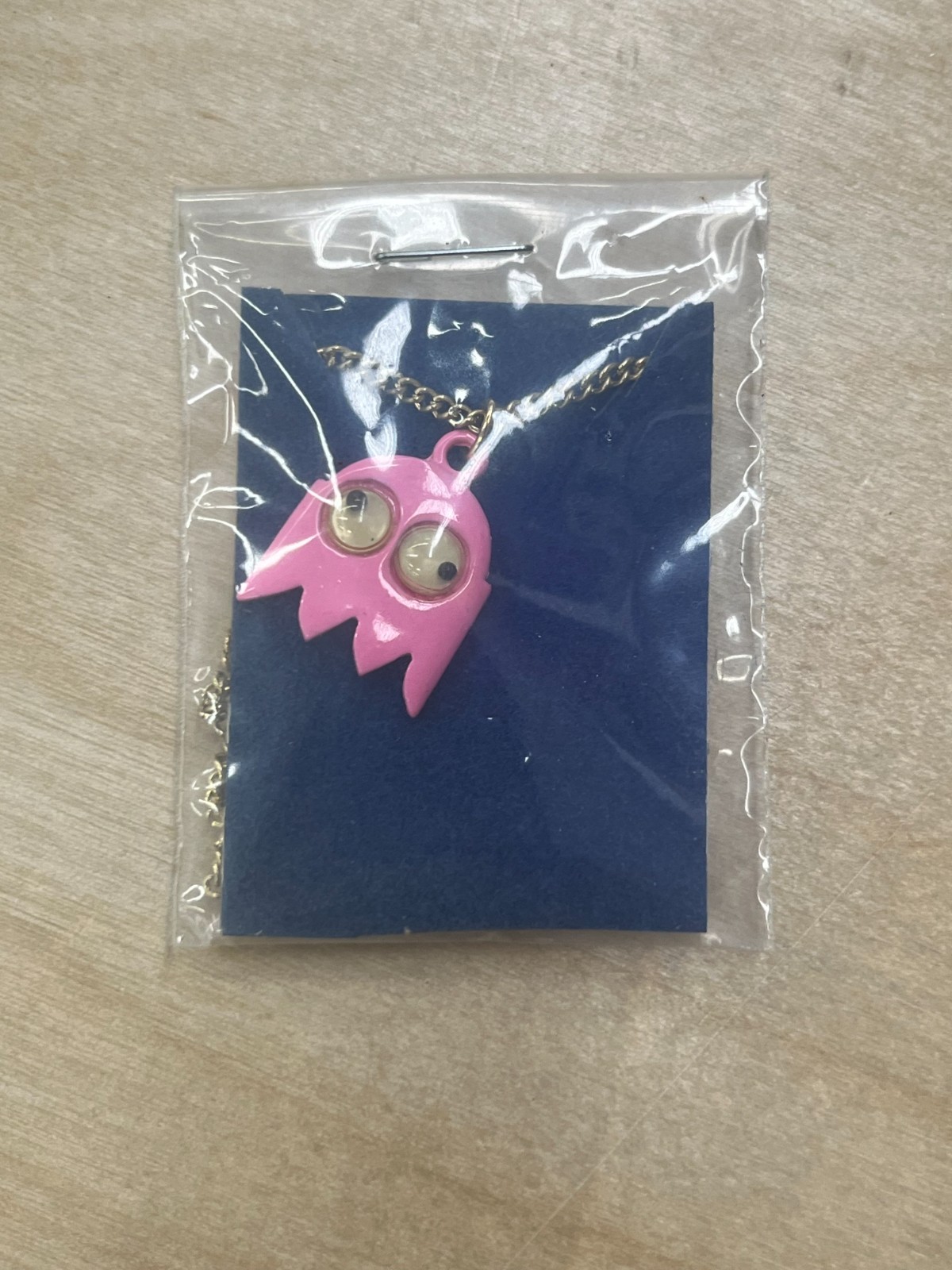 Vintage Pacman Ghost Googly Eyes Necklace From The Arcade/Video Early 80’s