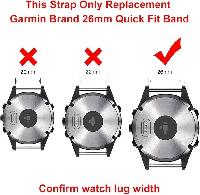 Fenix 8/7X/6X/5X Plus Band, 26mm Titanium Metal Quick Release Easy Fit Watch Str