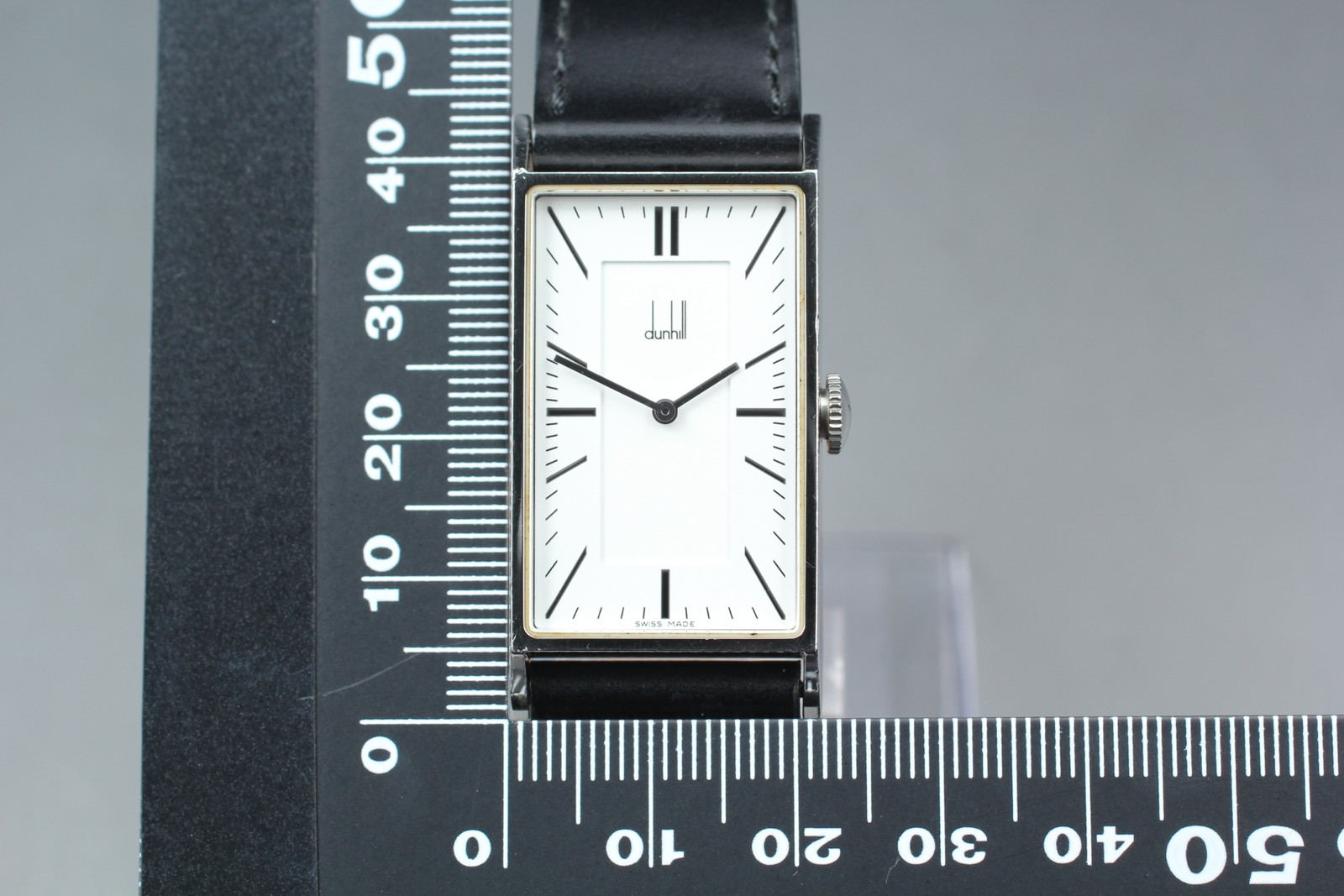 Vintage [N MINT] Dunhill Wafer 8036 Rectangle Quartz 22mm Men’s Swiss Made Watch