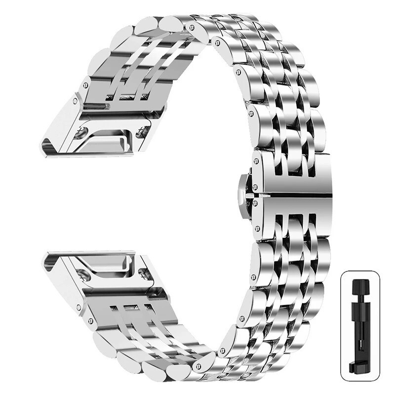 Quickfit Watch Metal Strap For Garmin 26 22mm Fenix 7S 7x 7 6S Stainless Steel