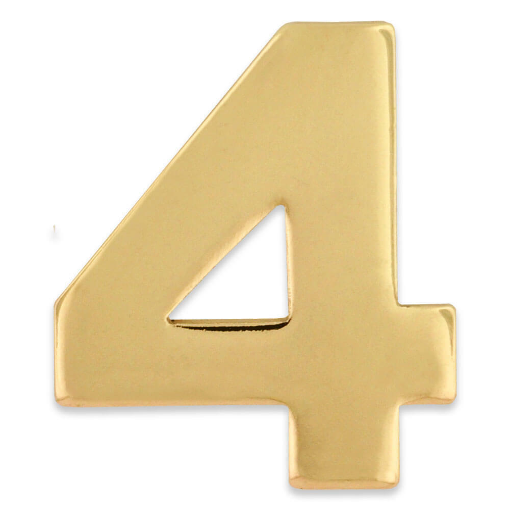 PinMarts Number Four 4 Lapel Pin Anniversary Birthday Number Jewelry